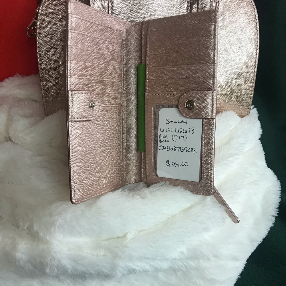 NWT Kate Spade Mini Reilly Laurel Way Rose Gold Satchel + Wallet Set - Picture 3 of 9